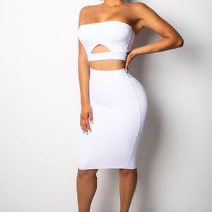 Pink versatile skirt set